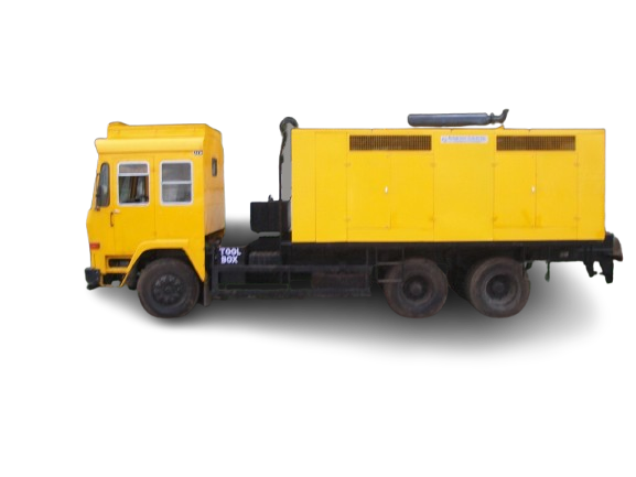 Mobile high pressure compressor for oil and gas wells